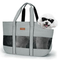 Lekereise Dog Purse Carrier for Small Dogs, Cats - Dog Carrier Purse with Secure Harness Clip, Dog Tote Bag Carrier, Large Space, Breathable Design(Gray)