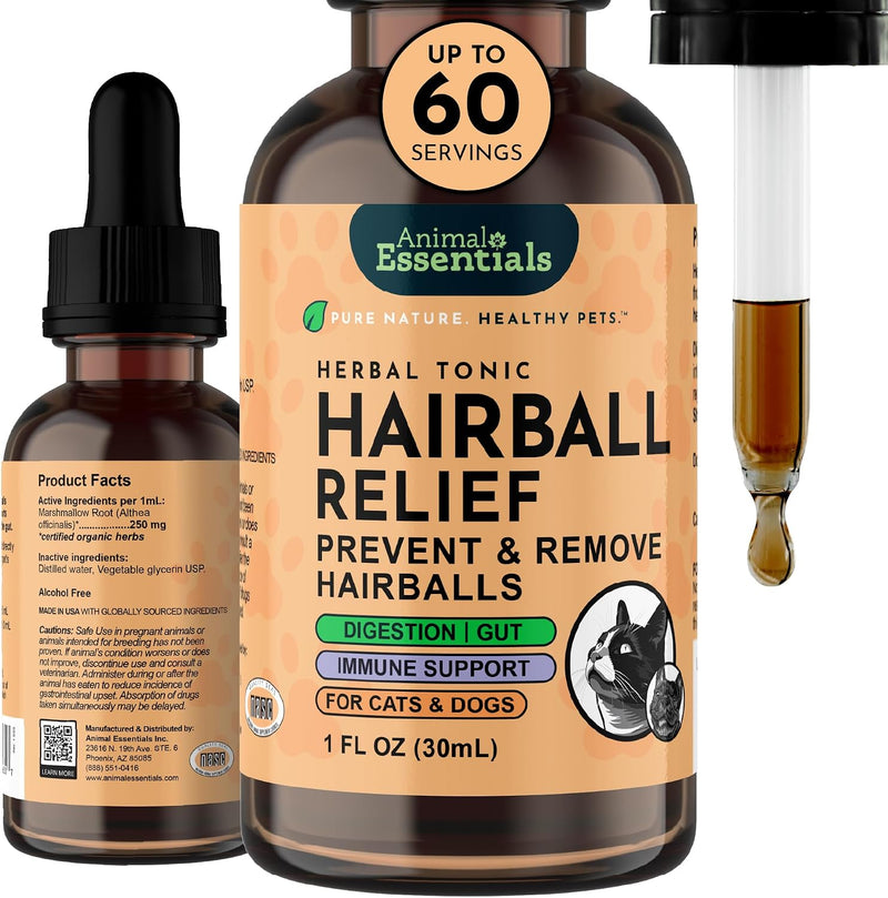 Animal Essentials Hairball Relief Formula - 1 fl Oz