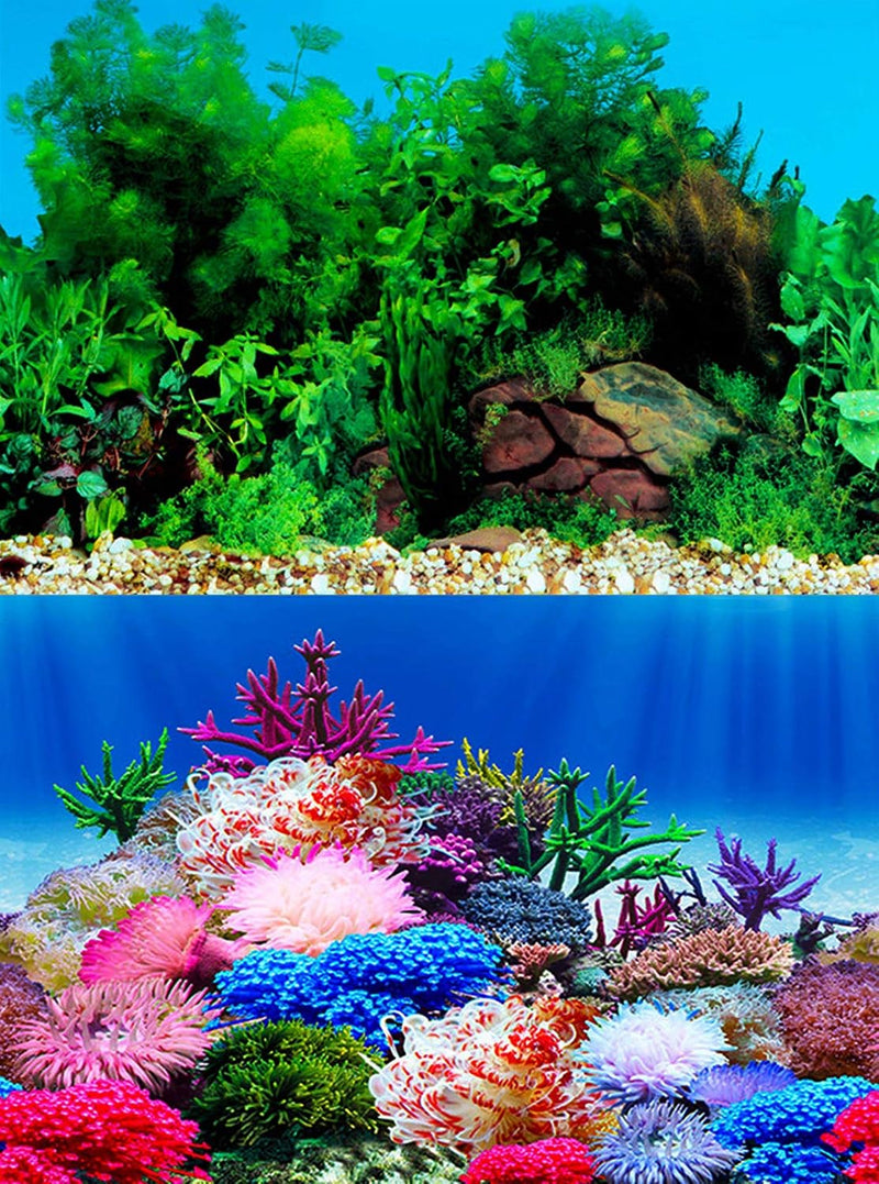 ELEBOX Fish Tank Stickers Wallpaper Seaweed Background Aquarium Background Decoration Water Plants Fish Tank Background 