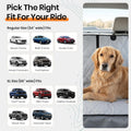 4Knines Dog Seat Cover for Back Seat, Heavy Duty Waterproof Rear Seat Protector for Small Trucks, SUV, Cars - Fits 60/40 Split Bench with Middle Seat Belt, Non-Slip Dog Backseat Cover (Regular, Black)