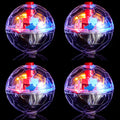 Frienda 4 Pieces Ghost Hunting Cat Ball Motion Light up Cat Balls LED Motion Activated Pet Ball Motion Light up Interactive Toys Pet Glowing Mini Running Exercise Ball Toys (Transparent)