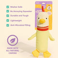 Yomp Chicken Dog Toy – Durable Stuffed, No Squeaker Dog Toys with Natural Canvas and Crinkle Paper – Interactive Stuffed