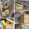 PINVNBY Nesting Box for Birds,Wooden Parakeet Nest Box with Detachable Board Transparent Visual Cockatiel House for Budg