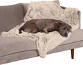 Furhaven Waterproof Throw Blanket for Dogs & Indoor Cats, Washable - Shaggy Plush Calming Long Faux Fur & Velvet Dog Bla