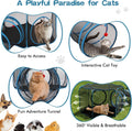 4-in-1 Outdoor Cat Enclosure, Portable Catio Tent with Tunnel