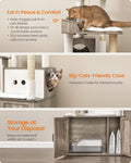 Feandrea Cat Tree, 66.9-Inch Cat Tower with Litter Box Enclosure