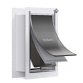 Baboni Pet Door for Wall,3-Flap,Steel Frame and Telescoping Tunnel, Aluminum Lock, Double Flap Dog Door and Cat Door, Strong and Durable (Pets Up to 100 Lb) -Large