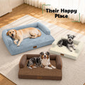 Large Dog Bed Orthopedic Washable - Beds Bolster - Medium XL XLarge Big Dogs - Memory Foam Couch Sofa - Waterproof with Removable Cover