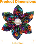 PET SHOW 10 Pack Halloween Dog Collar Flowers for Small Dogs