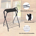 Harrison Howard Freestanding Horse Saddle Rack, w/Supportive Fabric