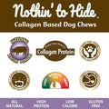 Fieldcrest Farms Nothin to Hide Flip Chips Dog Chews - Natural Rawhide Alternative Treats for Dogs, Collagen Based Snack for Moderate Chewers Up to 35lbs, Bacon Flavor