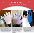 Double-Sided Undercoat Rake for Deshedding & Dematting Pets - Gentle Grooming Glove Kit for Dogs & Cats (Pink, 2 Pack)