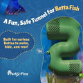 Betta Fish Tunnel Hideout | Aquarium Cave & Tunnel Decor for Betta Fish, Shrimp & Small Fish | Fish Tank Decoration, Bet