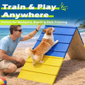 Dogs Agility Course Backyard Set, Non-Slip Dog Agility A-Frame with 2 Chains, Dog Agility Equipment, 84” x 24” Large Siz