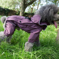LOVELONGLONG Waterproof Dog Raincoat with Removable Hood – Outdoor Full Body Dog Jacket, Windproof Snowproof Shell Suit 