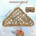 Hermit Crab Climbing Toys,Lizard Seagrass Mat,Hermit Crab Hammock with Suction Cups,Hermit Crab Supplies Decor Habitat,S
