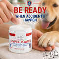 Styptic Powder for Dogs, Cats, and Birds (2 oz) by Evo Dyne | Fast-Acting Blood Stop for Pets | Quick Stop Bleeding Powder for Dog Nail Clipping, Grooming, Cuts and More (1-Pack)