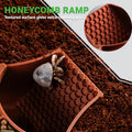 Hermit Crab Habitat Shelter with Dual Food Bowls, 2-in-1 Cave Shelter & Feeding Dish, Textured Climbing Ramp & Viewing W