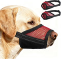 2 Pcs Soft Muzzle for Medium Large Sized to Stop Barking (Red, M