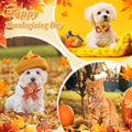 Huhumy 50 Pcs Fall Dog Bow Tie Bulk Thanksgiving Pet Collar for Dog Cat