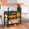 VEVOR Tortoise Habitat, Cedar Wooden Tortoise House Indoor & Outdoor, Tortoise Enclosure with Light Stand, Reptile Enclo