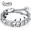 MOZETO Dog Collar, Adjustable Quick Release Stainless Steel Dog Training Collar with Metal Buckle for Small Medium Large Dogs