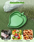 Pawfly 2 Pcs Leaf Reptile Water Dish, Reptile Water Bowl, Tortoise Habitat Accessories, Bearded Dragon Water Bowl, Pet F