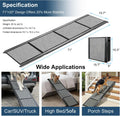 Dog Ramp for Cars 71"Long x 20"Wide SUV & Trucks, Non-Slip Surface Aluminum Pet Ramps for Small & Large Dogs–Heavy Duty Foldable Lightweight Portable Ramp for Senior Dogs High Bed Couch Outdoor 250lbs