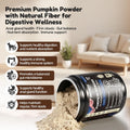 Petnanny Pumpkin Powder for Cats & Dogs, Anal Gland Health Fiber Supplement Stop Scooting with Inulin, Probiotics & Enzy