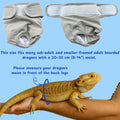 Bearded Dragon Diaper Accessories with Reusable Pad, Adjustable Wearable for Short Handling and Travel, Bearded Dragon A
