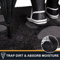 PURRUGS Dirt Trapping Door Mat 20" x 31.5", Non-Skid/Slip Machine Washable Microfiber Entryway Rug, Dog Doormat, Super Absorbent Welcome Mat for Muddy Wet Shoes and Paws, Charcoal