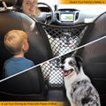 Dog Car Net Barrier for SUV， Upgraded Dog Travel Accessory with Organizers and Storage, Separates Pets from Passengers f