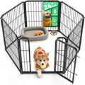 FXW Homeplus Unleashed Indoor Dog Playpen - Stress-Free and Safe Play, Heavy Duty 24 Inch 6 Panels Dog Pen for Puppy and Small Dogs, Black│Patented