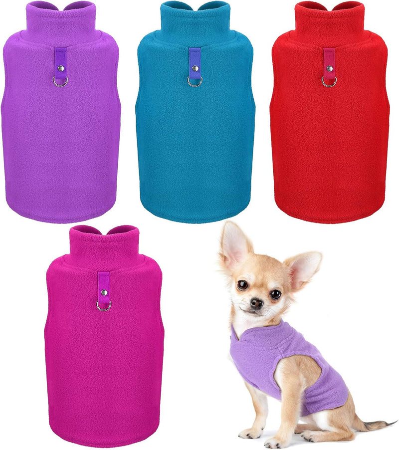 Satinior 4 Pcs Stretch Fleece Dog Sweater