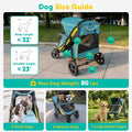Petbobi Dog Stroller for Large Medium Dogs up to 80 lbs, Dual Entry