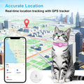 2-in-1 GPS Tracker for Cats: Smart Pet Collar with Real-Time Tracking,No Monthly Fee/Subscription (iOS & Android) Waterp