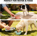 3 Pack Collapsible Dog Bowls,2 Pet Bowls with 1 Pet Poop Bag Dispenser Set,Portable Silicone Travel Dog Bowls for Walkin