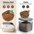 304 Stainless Steel Dog Food Storage Container with Lid for Cat Bird Pet Dry Food Treats, Mouse Proof Small Storage Bin 