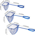 3 Aquarium Fish Net Fine Mesh Quick Catch Skimmer 4/5/6 Inch Blue