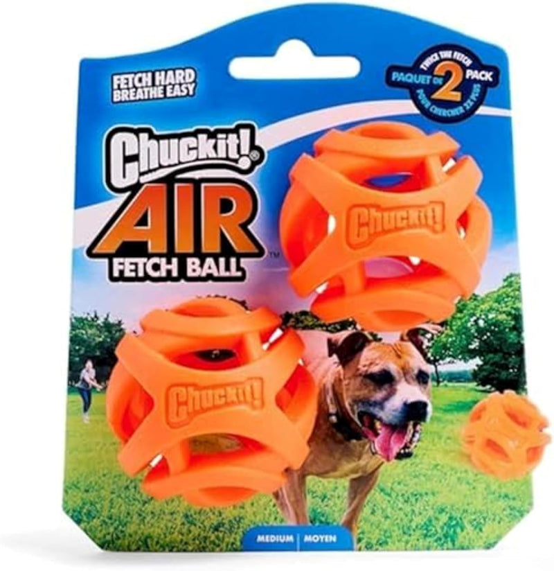 Chuckit! Air Fetch Ball Dog Toy, Medium 2.5in, 2 Pack