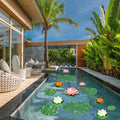 20 Pcs Artificial Lily Pads for Ponds, Realistic Floating Lily Pads Leaves