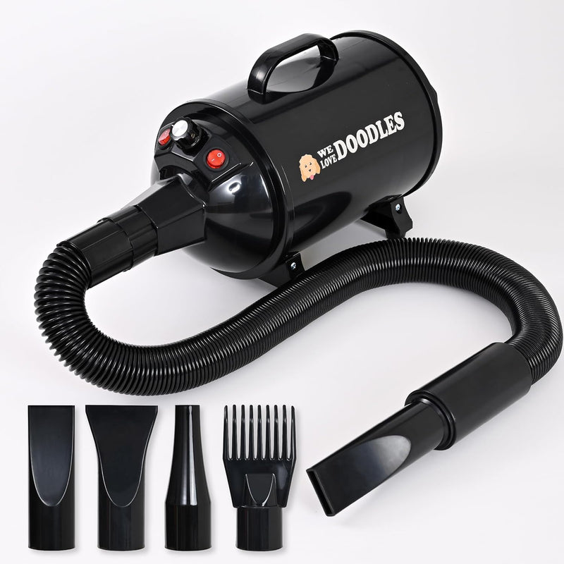 Dog Hair Dryer, High Velocity Blow Dryer & Pet Blower for Grooming