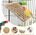 OOXYG Bird Ladder Perch for Cage, Conure Seagrass Ladder Bridge Exercise Stands, Natural Hand-Woven Net Amazon Parrot Climbing Chewing Hammock, Cage Accessories for Lovebird Conure Budgie Parakeet