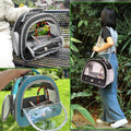 Portable Parrot Travel Cage Carrier with Small Swing Toy&Cage Colorful Toys Set Small Bird Parakeet Bag with Standing Pe