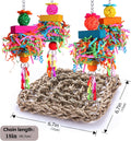 Parakeet Toys Bird Toys Conure Toys Birdcage Stands Bird Foraging Wall Seagrass Woven Hammock Swing Mat for Lovebirds,Cockatiel,Budgie and Other Small to Middle Birds
