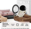 Bedsure ComfyFleece™ Cute Cat Couch for Pets - As Seen on TV on Good Day New York, Fluffy Cats beds for Indoor Cats with Removable Washable Cover, Supportive Pet Sofa, 24inch, Cream
