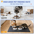 Large Dog Mats for Food and Water, 40"x30" Waterproof Pet Food Mats for Floor Nonslip Silicone Bowl Mats with Raised Edg
