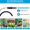 DaToo Aquarium Thermometer with Large LCD Display Fahrenheit/Celsius(℉/℃) Fish Tank Thermometer for Aquarium Reptile Ter