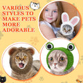 Reginary 10 Pcs Cat Hat Adjustable Animal Fruit Pet Headwear