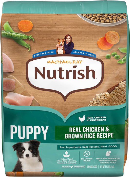 Nutrish Puppy Dry Dog Food, Chicken & Brown Rice, 13 lb. Bag (Rachael Ray)